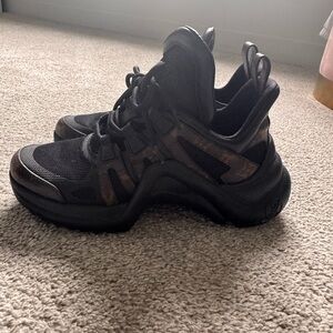 Black and Brown Athletic Sneakers